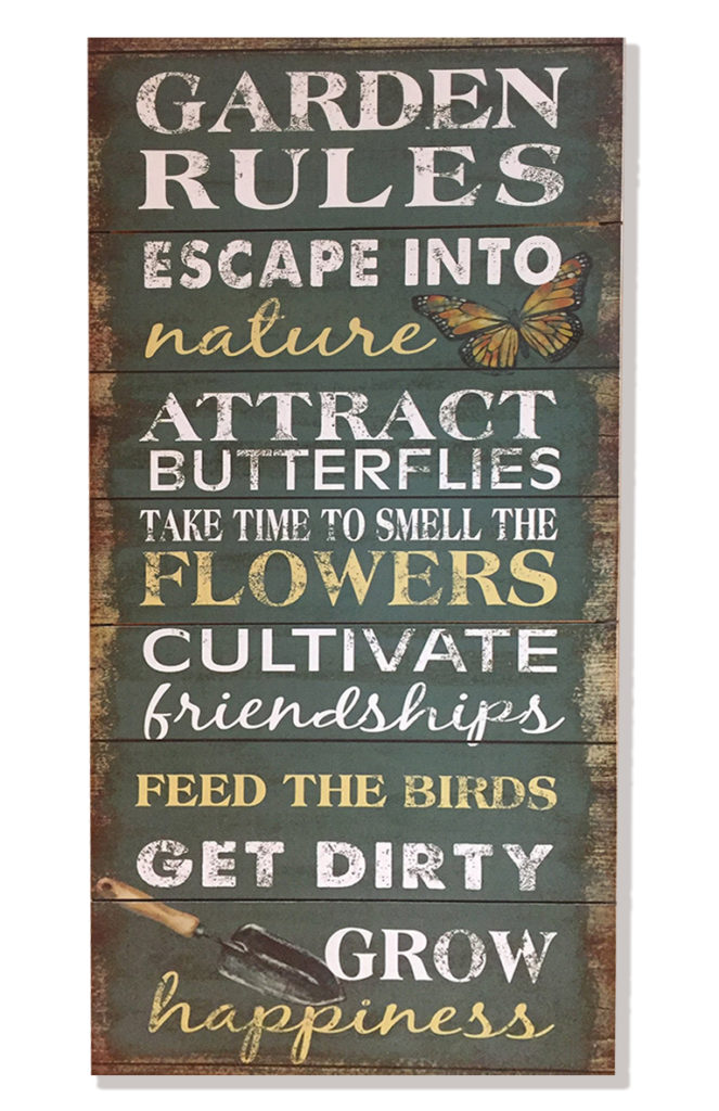 Picture of Garden Rules Sign - Madison Earth Care